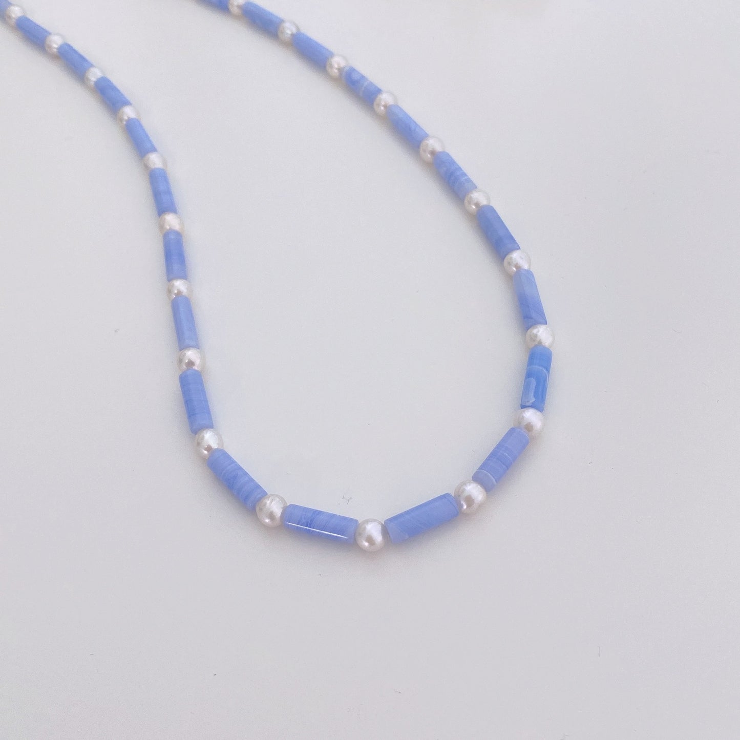 Quinn Natural Stone and Freshwater Pearl Necklace