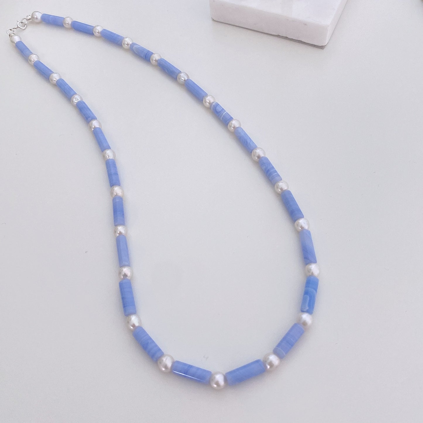 Quinn Natural Stone and Freshwater Pearl Necklace