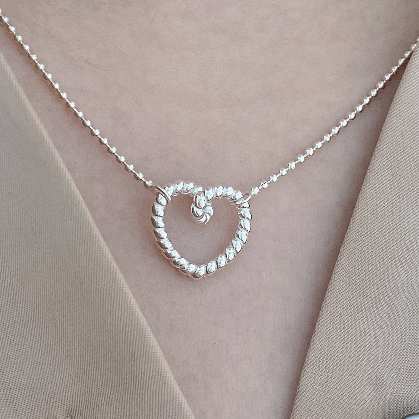 Simple Heart Sterling Silver Necklace