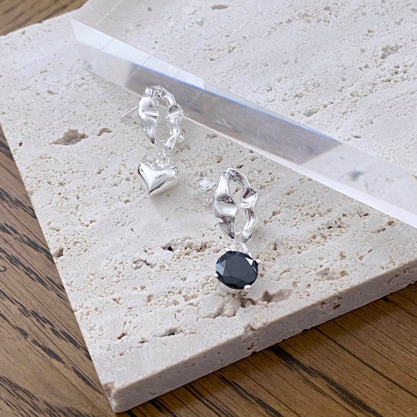 Eloise Sterling Silver and Agate Stud Earring
