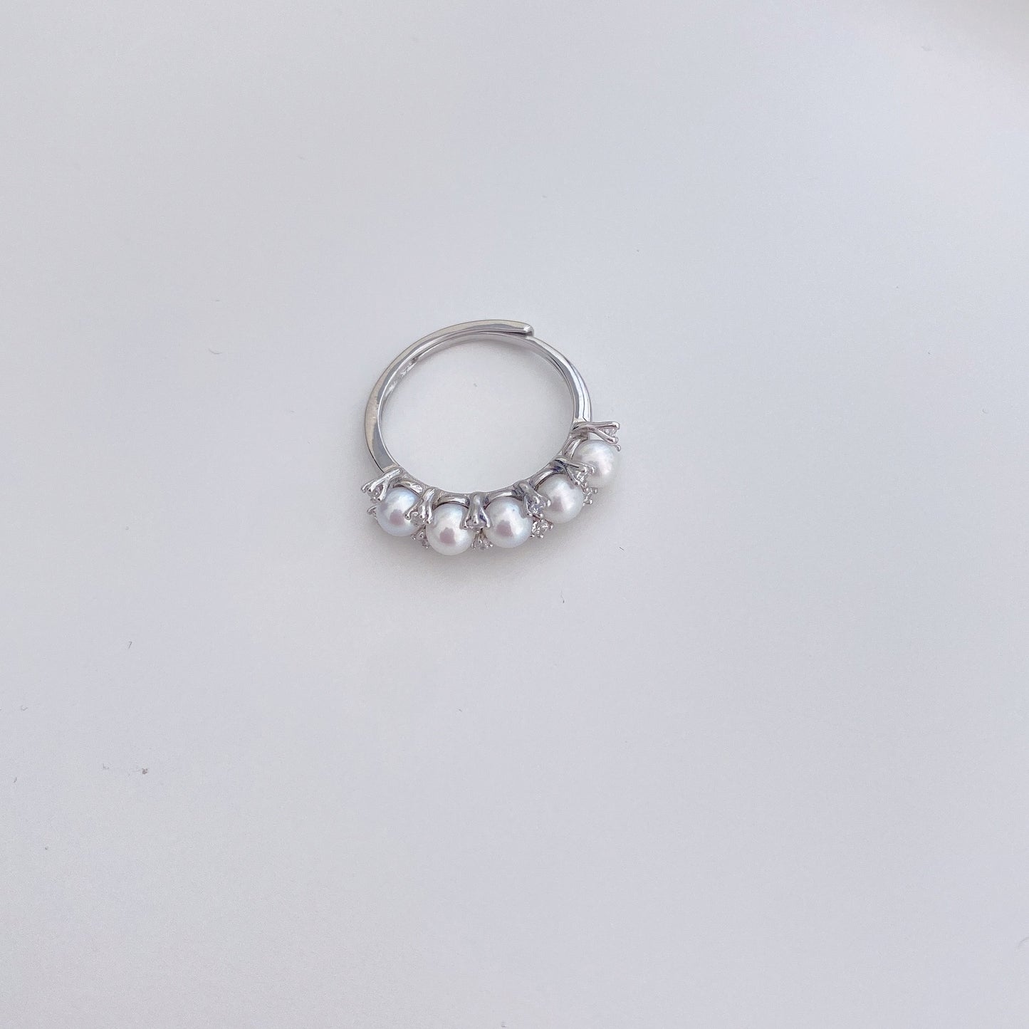 Ring Joyce Ajustable Gold Plated Silver Freshwater Pearl