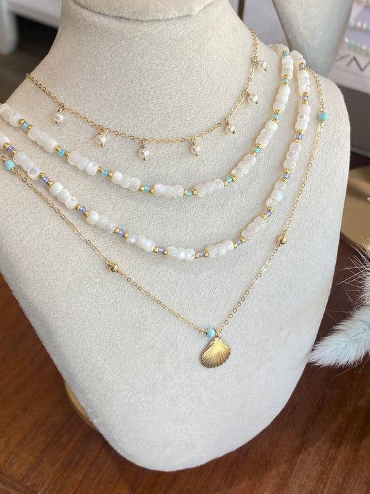 Angela Mini Floating Freshwater Pearl Necklace