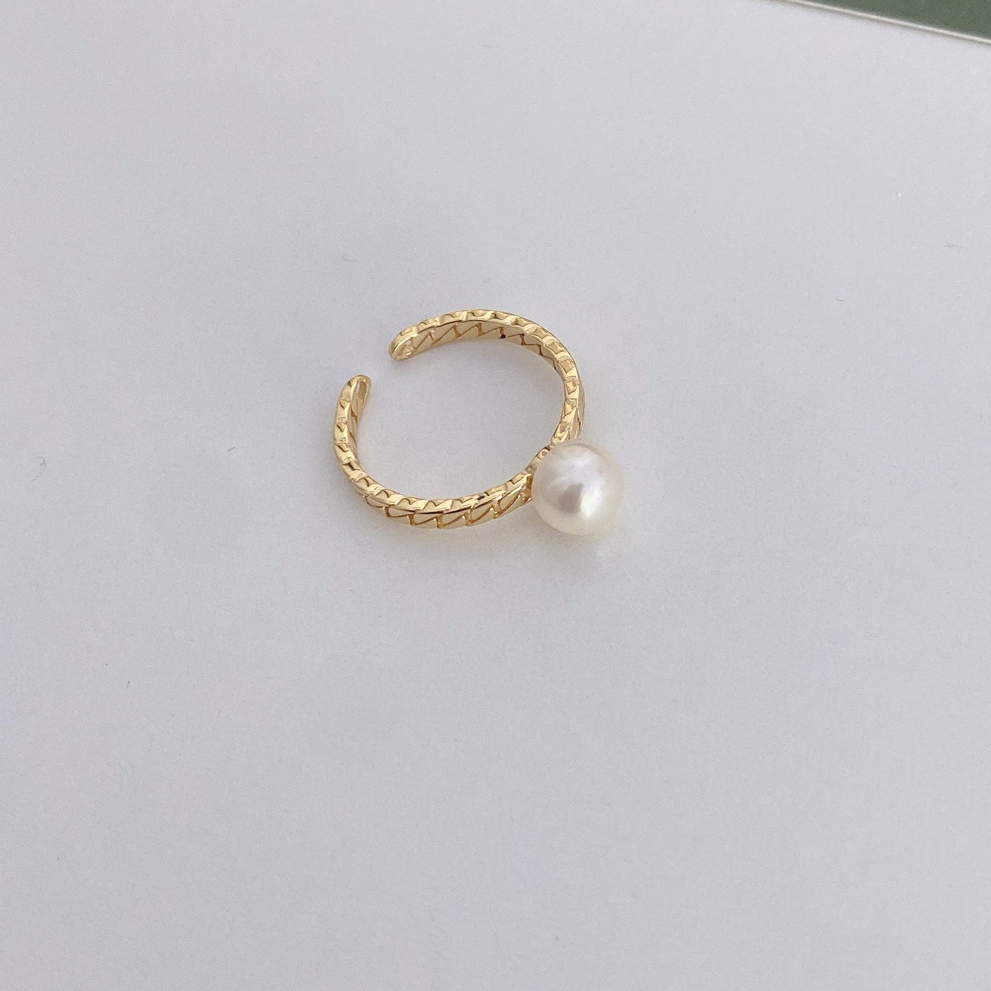 Ring LaurynGold Plated Silver Freshwater Pearl
