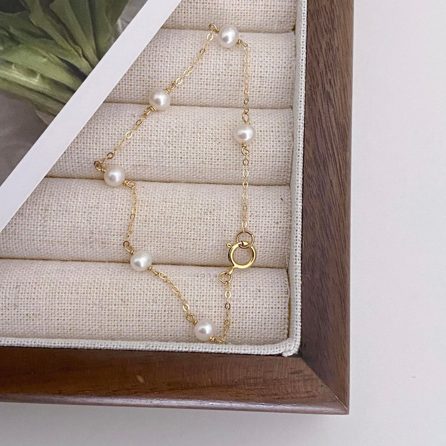 Leah Gold Filled Freshwater Pearl Bracelet