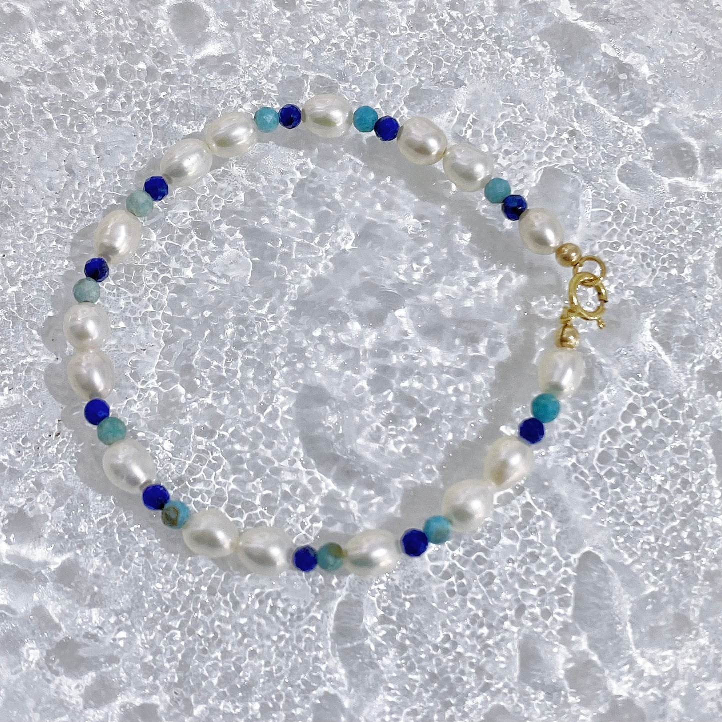 Ocean Natrual Stone And Freshwater Bracelet