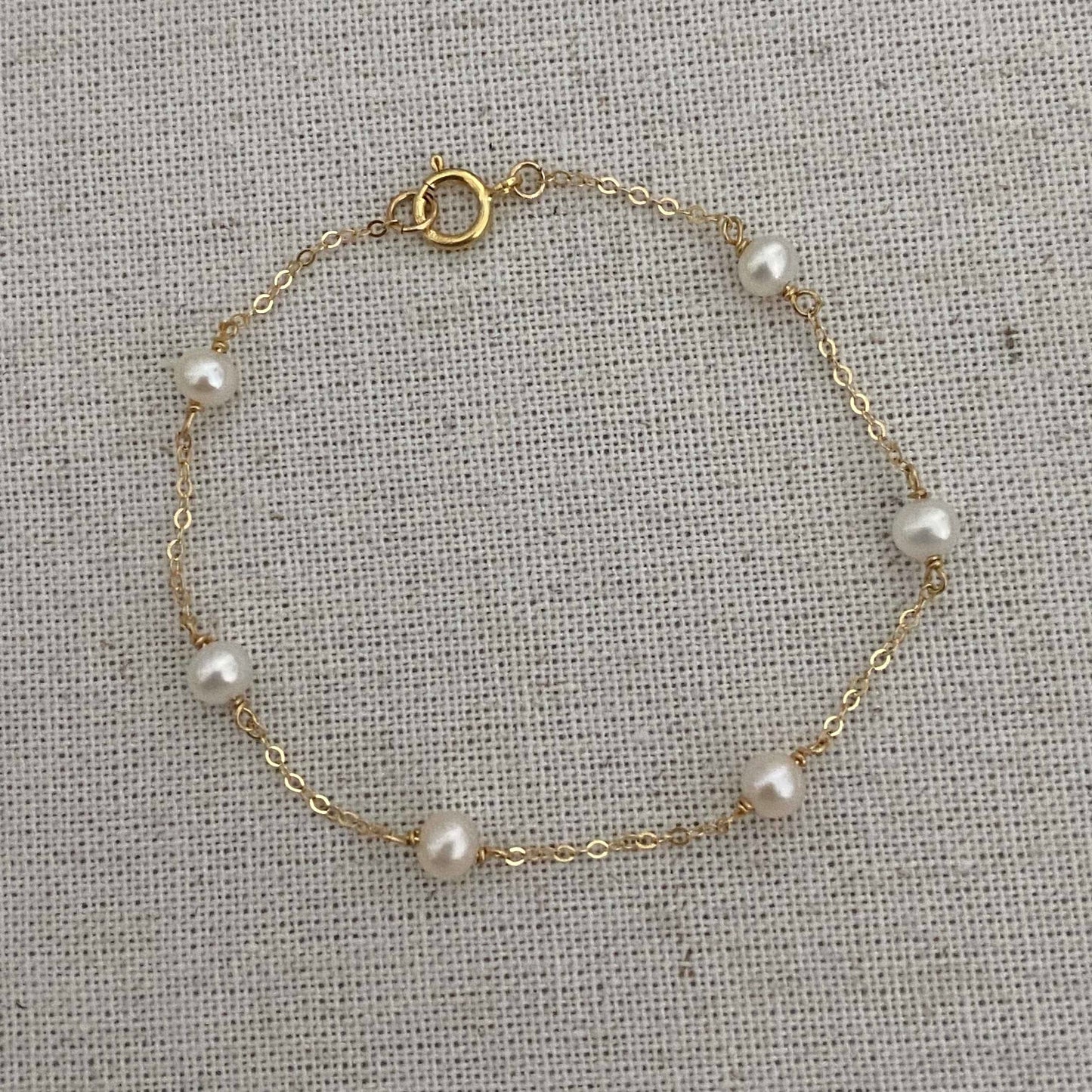 Leah Gold Filled Freshwater Pearl Bracelet