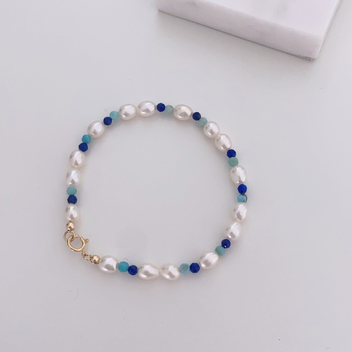 Ocean Natrual Stone And Freshwater Bracelet