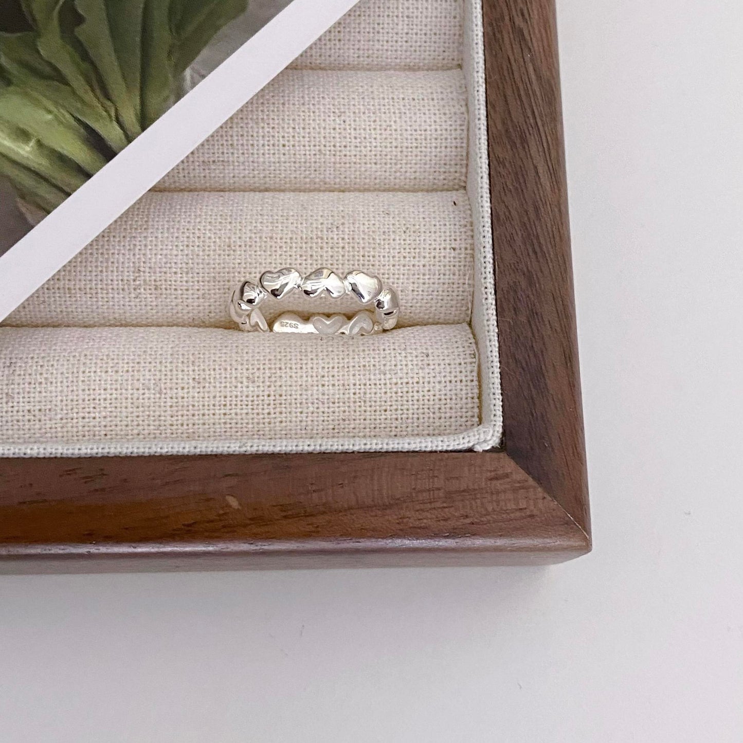 Ring Heart Gold Plated Silver