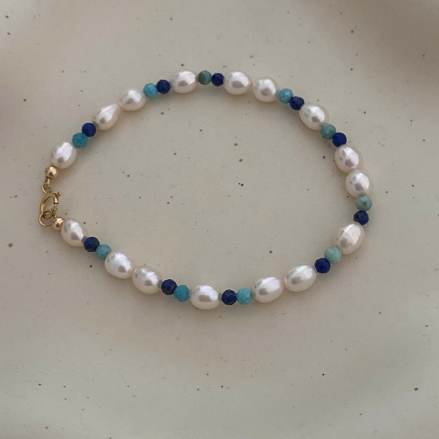 Ocean Natrual Stone And Freshwater Bracelet