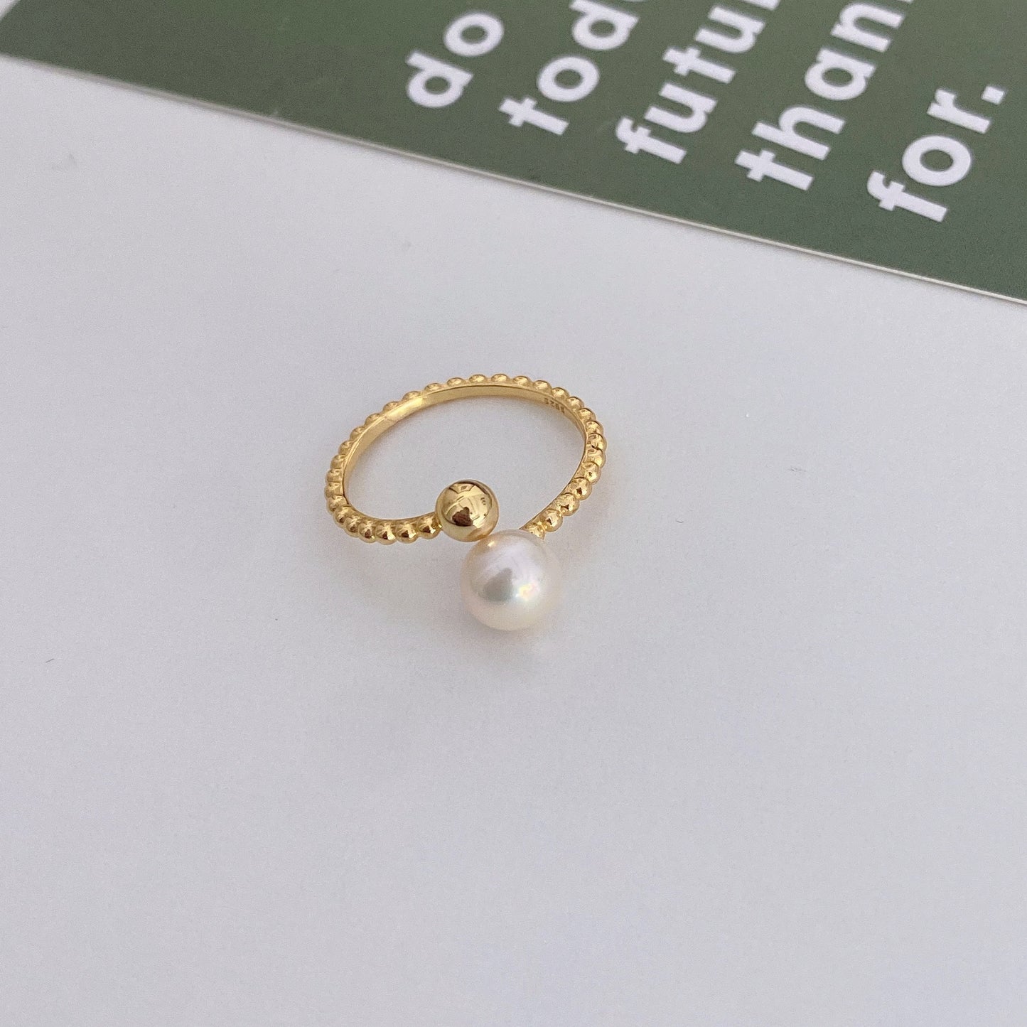 Ring Baylor Ajustable Gold Plated Silver