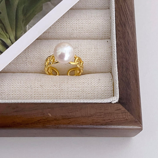 Ring Flora Adjustable Pearl Ring